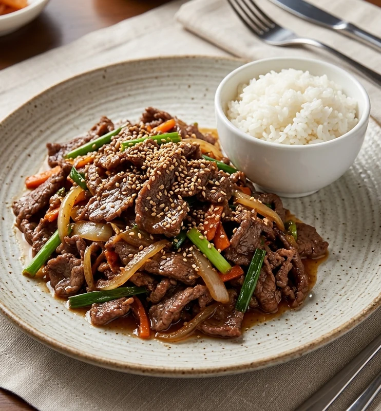 Korean bulgogi at Wakoya Sushi, Japanese and Korean restaurant in Winnipeg